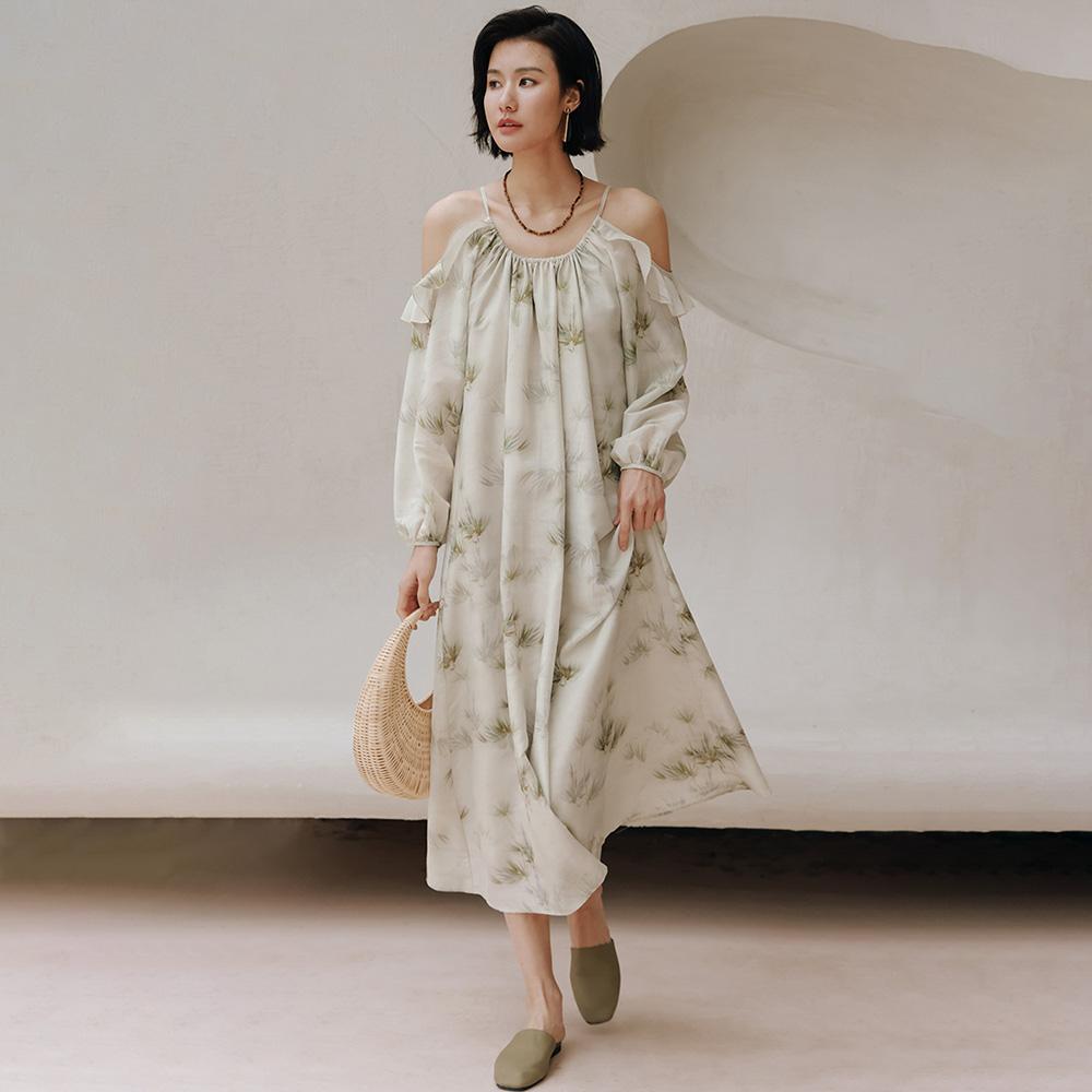 Laengsseon Ls_Loose Chiffon Floral Dress