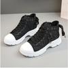 New Canvas High Top Women's Shoes Spring and Summer Breathable Thick Sole Increase Casual Shoes Sports Shoes Sneaker C277
