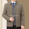 2024 Spring/Autumn High-Quality Lapel Jacket for Middle-Aged and Elderly Men - Fashionable Business Casual Outerwear