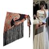 Chinese Style Ethnic Triangular Waistband Embroidered Printing Bohemia Wide Waistband  Female