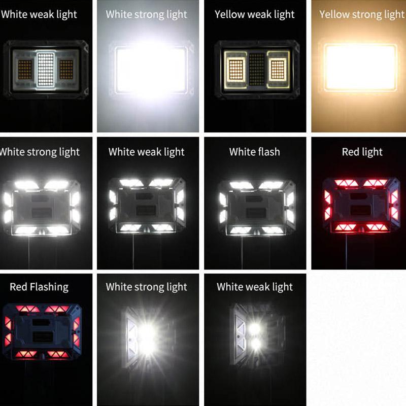 High Power Camping Lanterns Rechargeable 4000mAh Emergency Power Bank Floodlight 11 Modes Portable Lamp for Camping Fishing