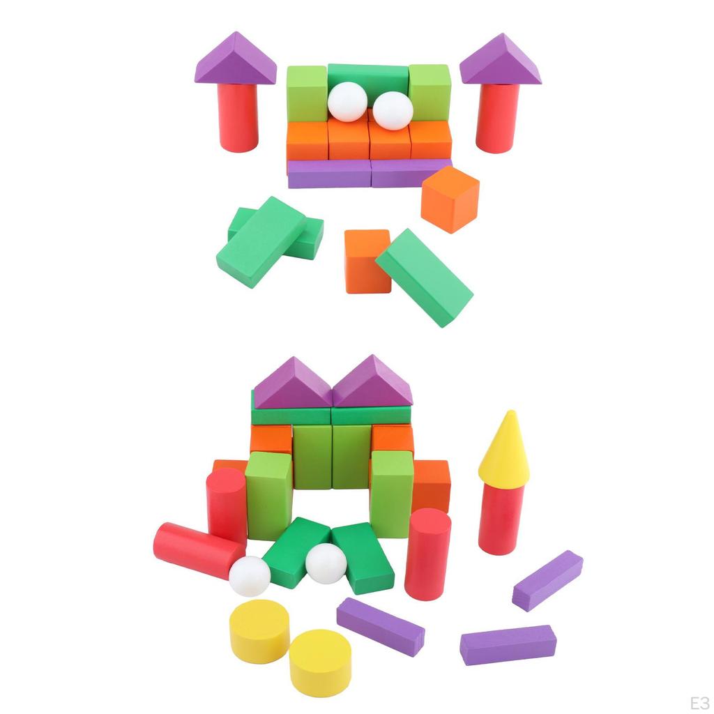 Premium Wooden Building Blocks Set - Educational Toy for Creative Play and Skill Development
