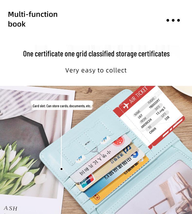 Cross-Border Multi-Card Passport Holder with Passport Clip and Cover