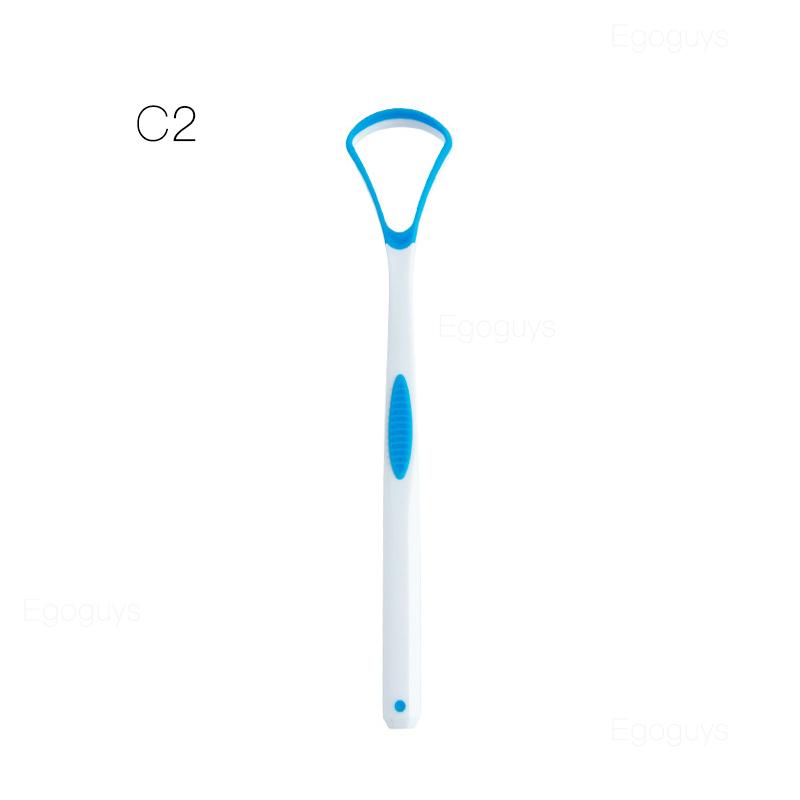 1Pc Reusable Tongue Cleaner Scraper Dual Use Oral Hygiene Toothbrush Fresh Breath Tongue Cleaning Brush