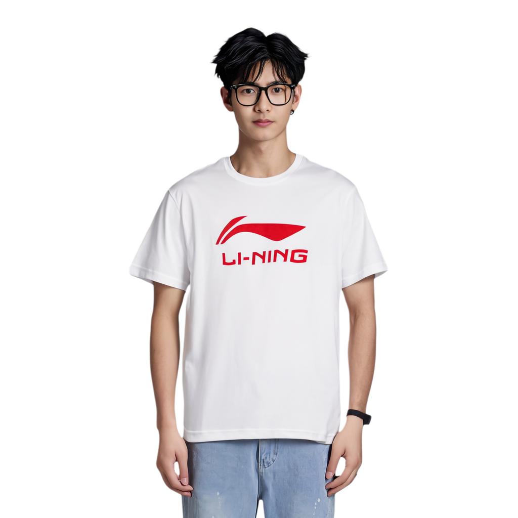 Li Ning Badminton Collection T Shirt Unisex Standard White ATSU493-2