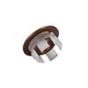 Plastic Sink Round Brass Hole Cap Insert Chrome Ring Overflow Cover Bathroom