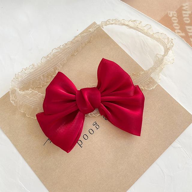 Prinzessin Seide Bowknot Baby Stirnbänder Elastische Neugeborenen Säugling Mädchen Haar Bands Zubehör für Fotografie Requisiten