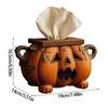 Halloween Pumpkin Tissue Box Organizer For Home Office Party Decoration Plastic Construction Napkin Dispenser