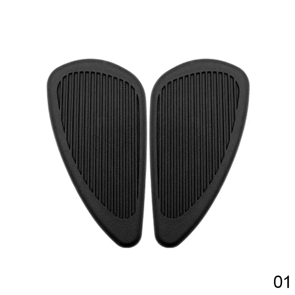 

Vintage 2Pcs Motorbike Motorcycle Tank Knee Pad Stickers Classic Retro Gas Fuel Tank Rubber Stickers Pad Protector Sheath Part чорний