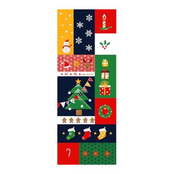 Hamamonyo Christmas Patchwork Tenugui Towel