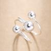 All-Match Irregular Planet Ring Light Luxury Finger Opening Ring Metal Ball Ring  Girlfriend