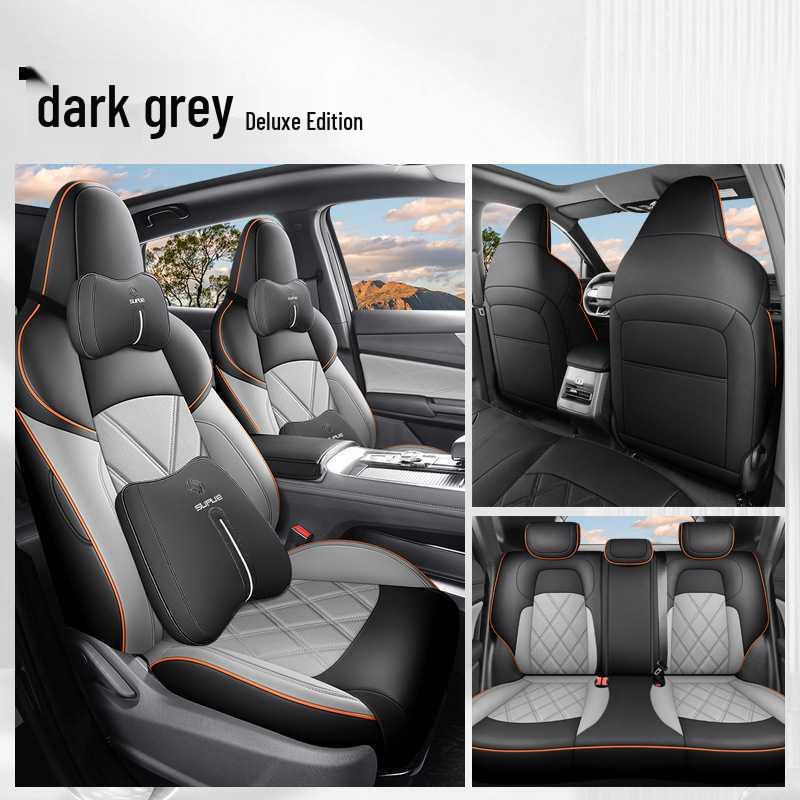 Kaiyuan Q05 Leather Car Seat Cover for 5-Seater Vehicles - All-Season Cushion