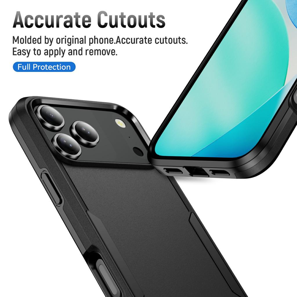 For iPhone 17 Pro Case PC+TPU Military Grade Drop Protective Phone Cover