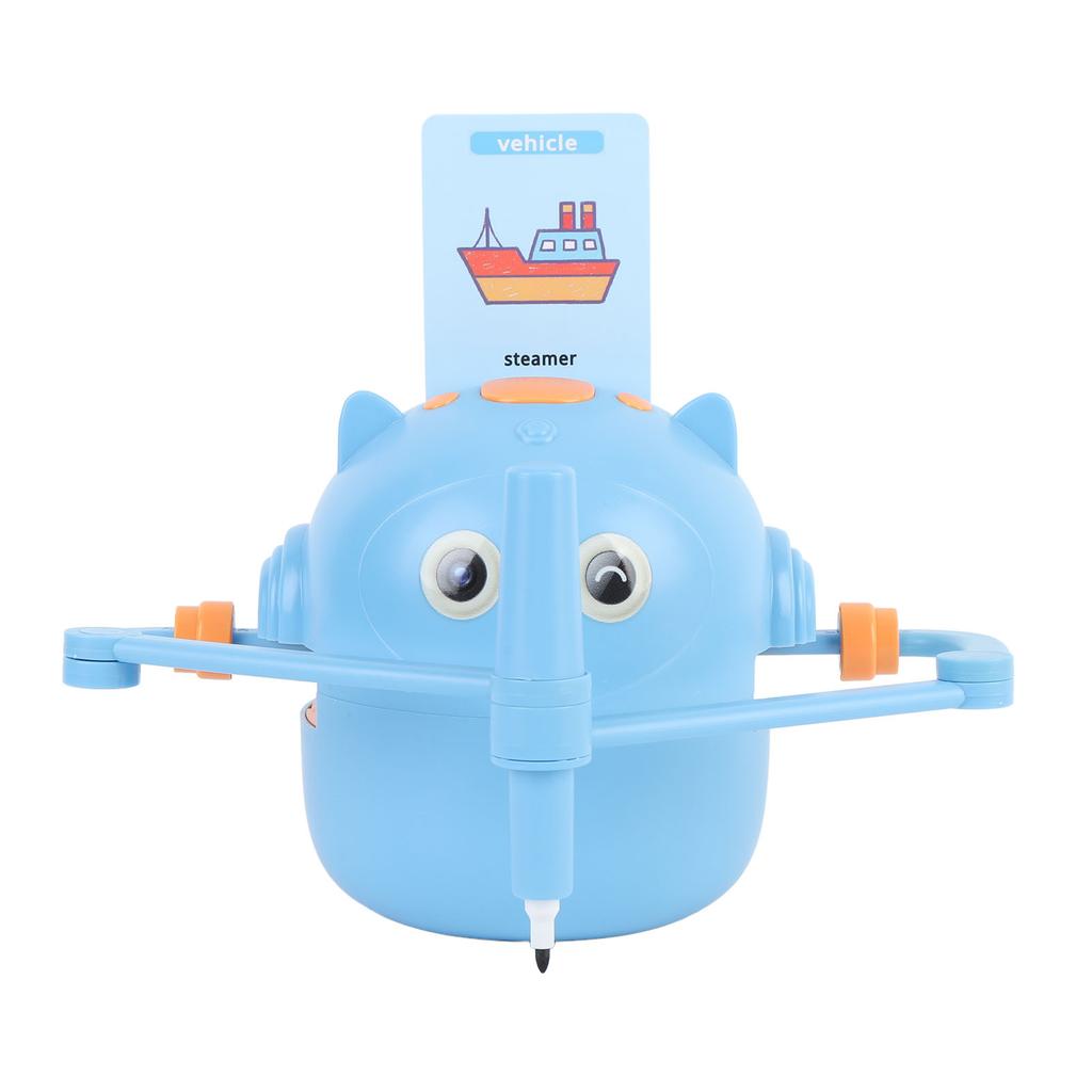 Intelligenter Zeichenroboter für Kinder, Lernroboter-Spielzeug zum interaktiven Malen, mit zwei Stiften, 100 Lernwortkarten, für Kinder 5 6 7 8 9