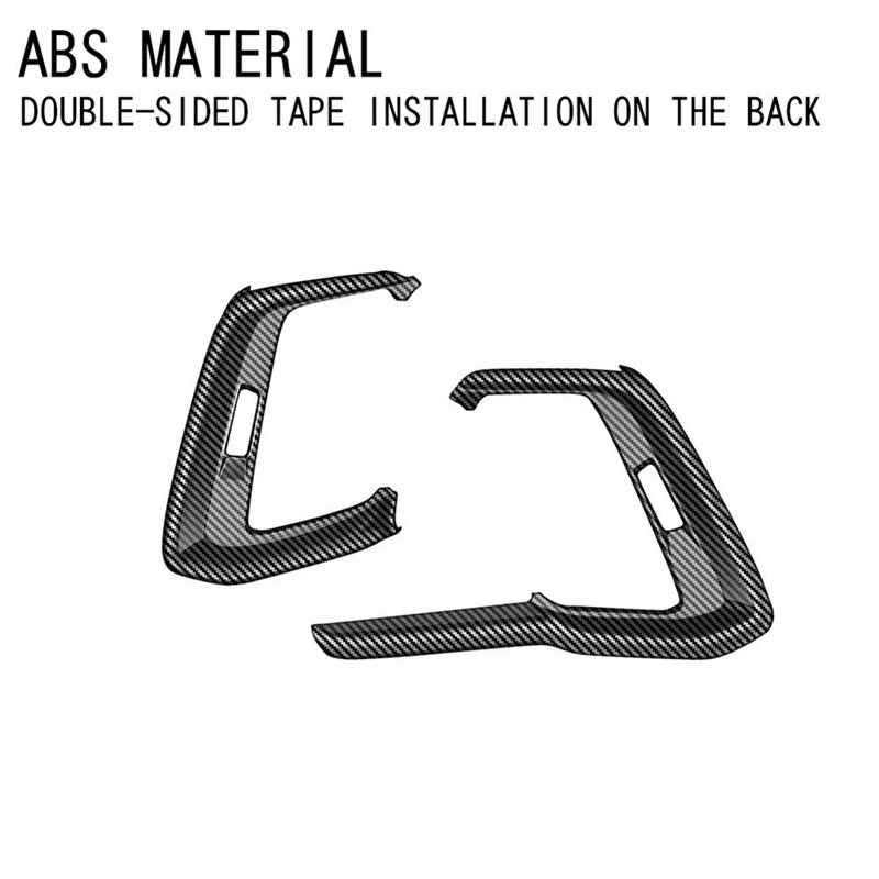 Per Mazda CX-60 Fibra di Carbonio Cruscotto Auto Anteriore Prese d'Aria Copertura Cornice Adesivo Sostituzione Accessori LHD-