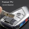 IUIU Clear BMW Key Fob Cover, Premium Soft TPU Fob Protector Case Compatible with BMW Fob for 1 2 3 5 6 Series, X1 X2 X3 X5 X6 X7