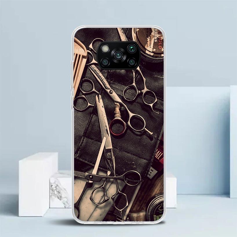 

Hair Stylist Scissors Brush Silicon Call Phone Case For Xiaomi Poco X3 Nfc X5 X6 X7 F7 Ultra F6 F5 Pro M6 M5S X4 F4 GT M4 M3 F3 Xiaomi Poco X7