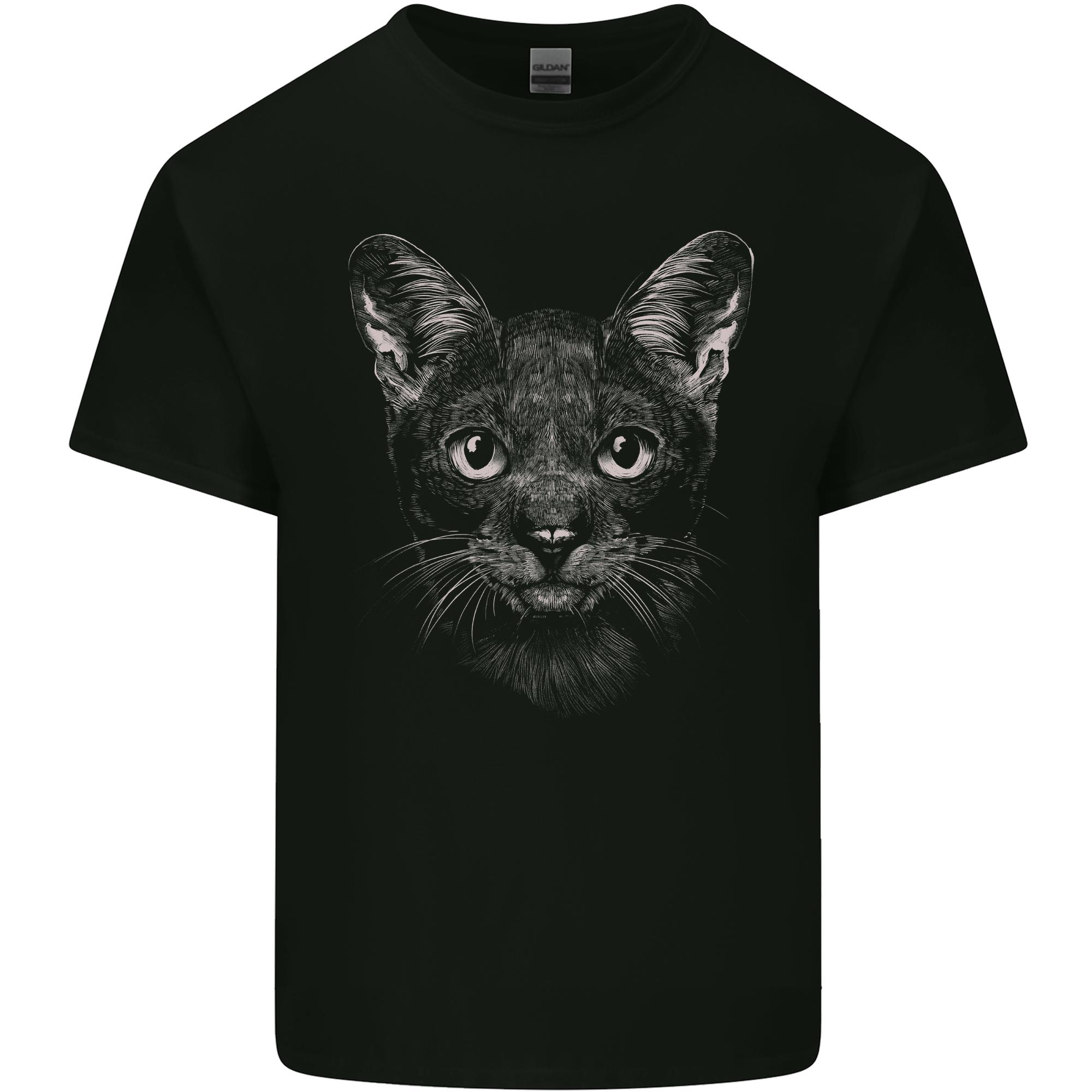 A Cat Face Unisexs Light Cotton TShirt S