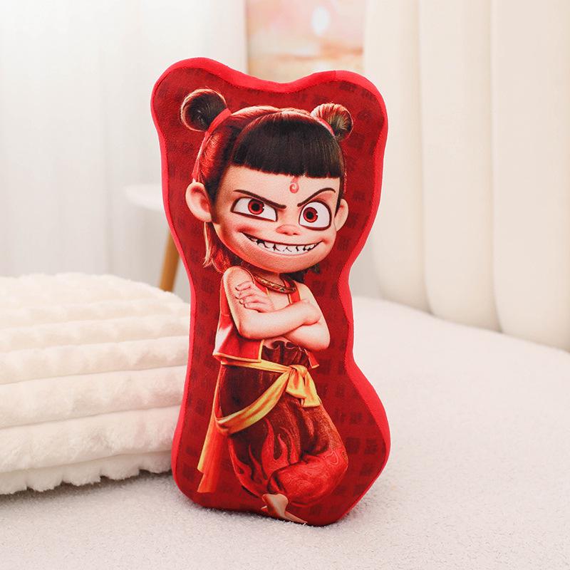 Nezha Series Plush Pillow: Sofa Ornament, Home Decor Cushion, Office Toy