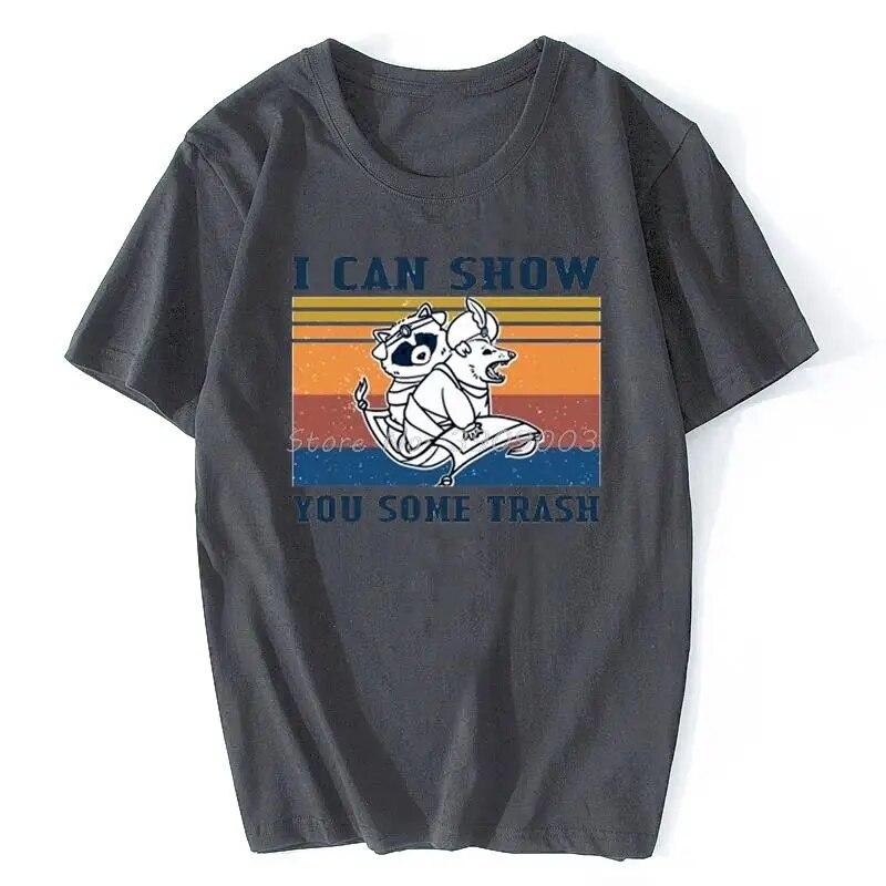 Ich kann dir etwas Müll zeigen, T-Shirt, lustiges Waschbär-Opossum-Liebhaber-Geschenk, Unisex-T-Shirt, Top, Hipster, cooles T-Shirt, Hip Hop, Harajuku, Unisex-T-Shirt