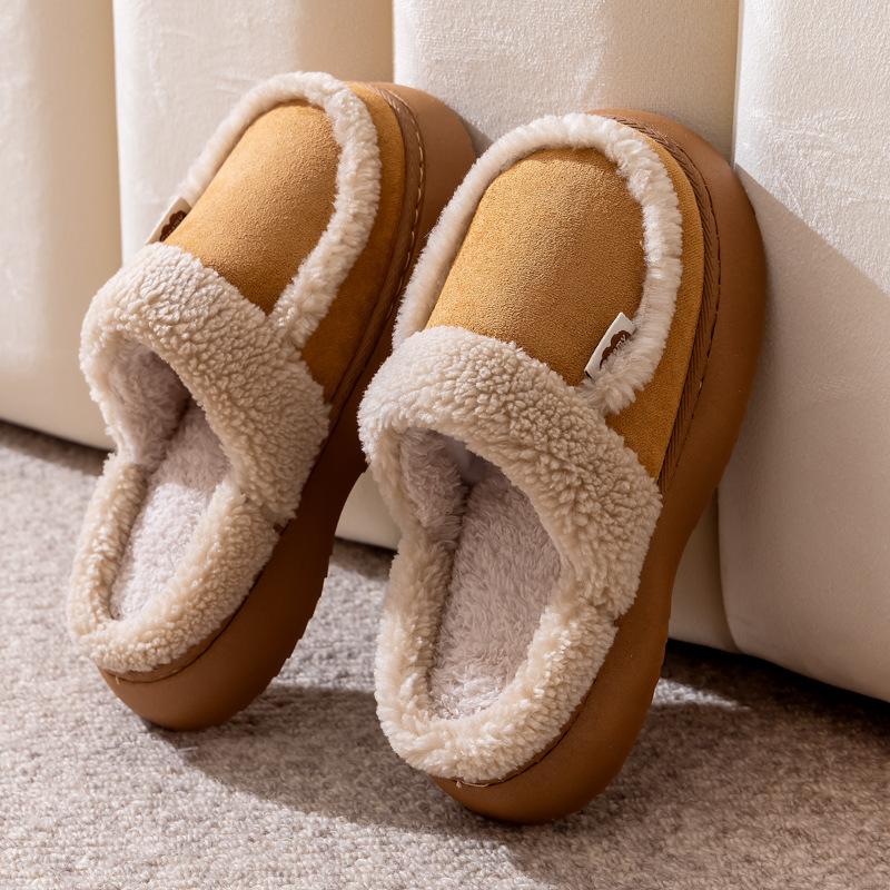 Anti-slip Shoes - Retro Style, Thickly Padded, Thick-soled Slippers, Cotton Slippers