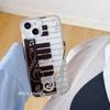 Ins Symbole Musique Coréenne Clavier Piano Français Simple Mignon Coque Téléphone Pour IPhone 17 16 15 14 13 12 11 Pro XR Max 8 7 Plus MINI Housse