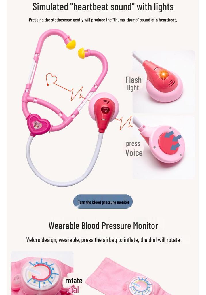 Kids' Doctor Playset: Nurse Role-Play Suitcase with Stethoscope & Syringe