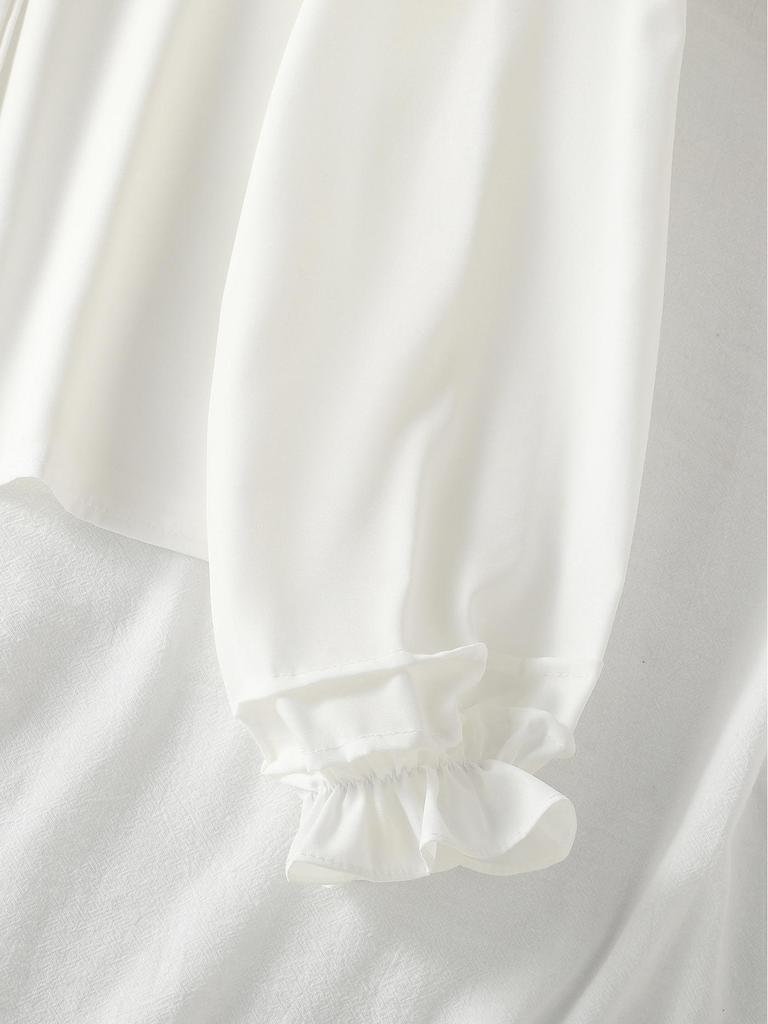 Southeast Asia-Japan-Korea Doll Collar Ruffle Lace Shirt - Women's Academy Style