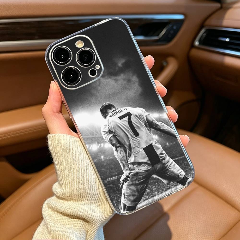 C-R-7 R-Ronaldo Phone Case For iPhone17,16,15,14,13,12,11 ,Pro Max,16/15/14 Plus Transparent Cover