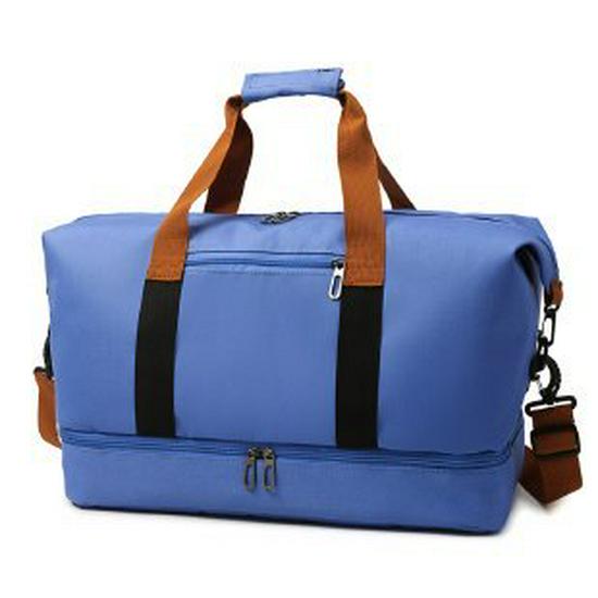 Trolley Handle Travel Bag: Large Capacity, Wet/Dry Separation, Print Logo, Independent Shoe Compartment