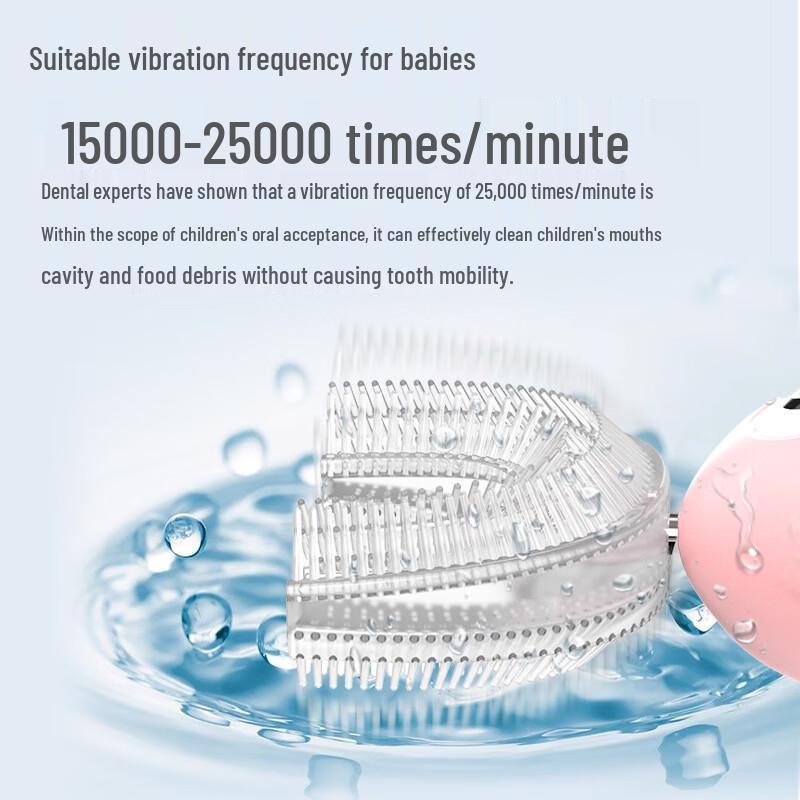 CONVL Smart Cartoon U-Shaped Electric Toothbrush for Kids