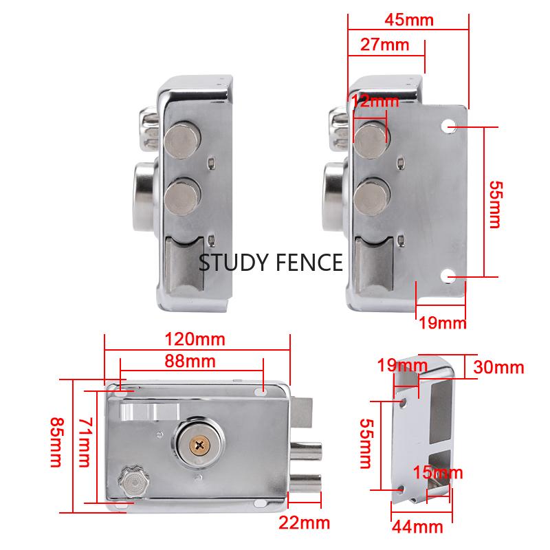 1 Set of Old Style Exterior Door Lock Set Anti-theft Door Lock Indoor Iron Door Lock with A Key Household Hardware Accessories