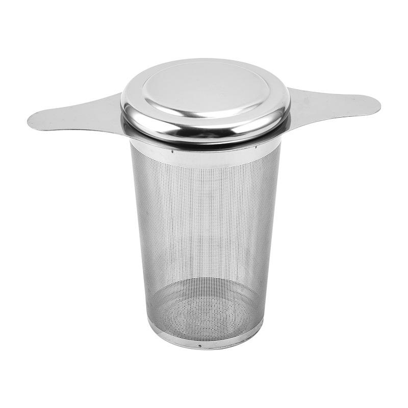 

Stainless Steel Tea Filter with Lid, Tea residue Tool, Tea Cup Filter, Tea Mesh Tea Set Accessories світло-сірого кольору