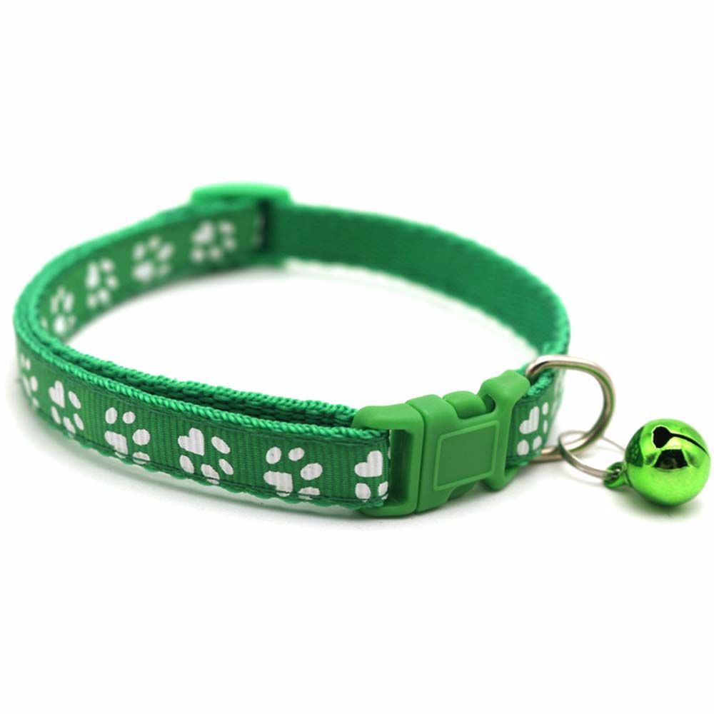 Lovely Cat Paw Print Easy Wear With Bell Pet Collar Grooming Accessories Cat Necklace Pet Supplies