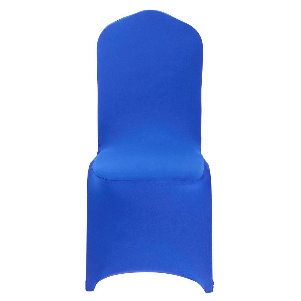 50 Pcs Royal Blue Chair Covers, Polyester Spandex Chair Cover, Stretch Slipcovers for Wedding Party Dining Banquet Flat-Front Chair Covers, Fits Chair
