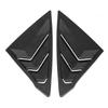 For Honda Civic 11th Gen Sedan  Car Rear Louver Window Side Shutter Cover Trim Sticker Vent Scoop ABS Carbon Fiber Black