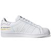 Adidas Originals Superstar Series Casual Breathable Low-Top Skate Shoes Unisex Sneakers White Blue Yellow GZ3034