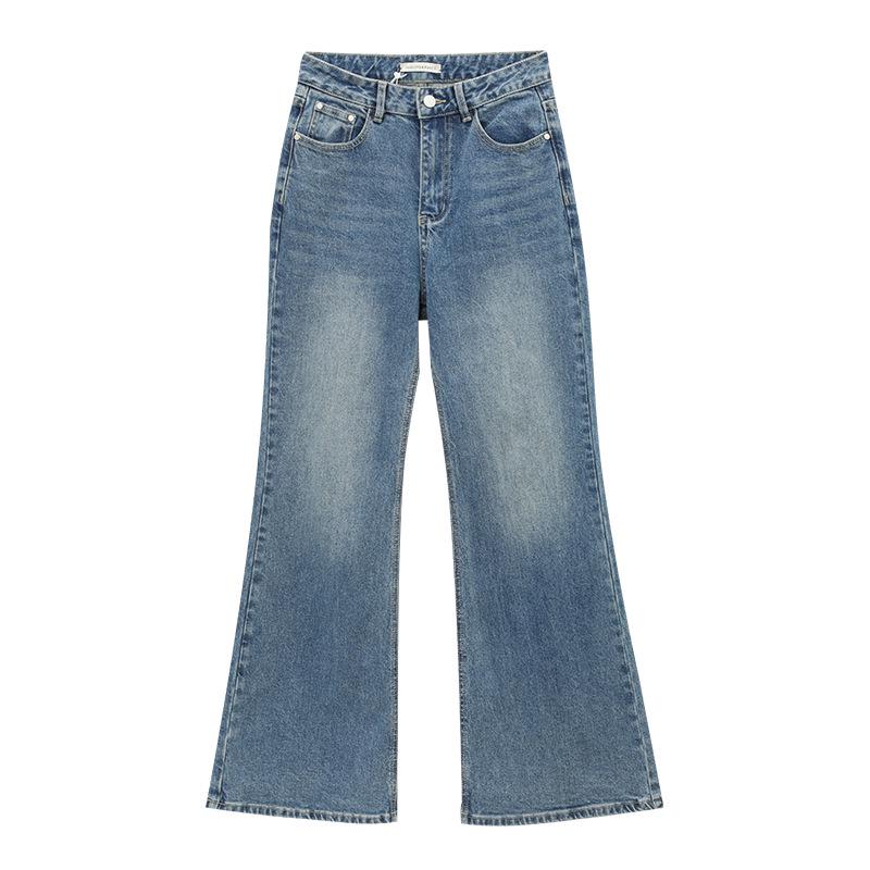 

Расклешенные джинсы Love & Nancy весна 2025 года с высокой талией — стройнящий, универсальный стиль супермодели (11627)