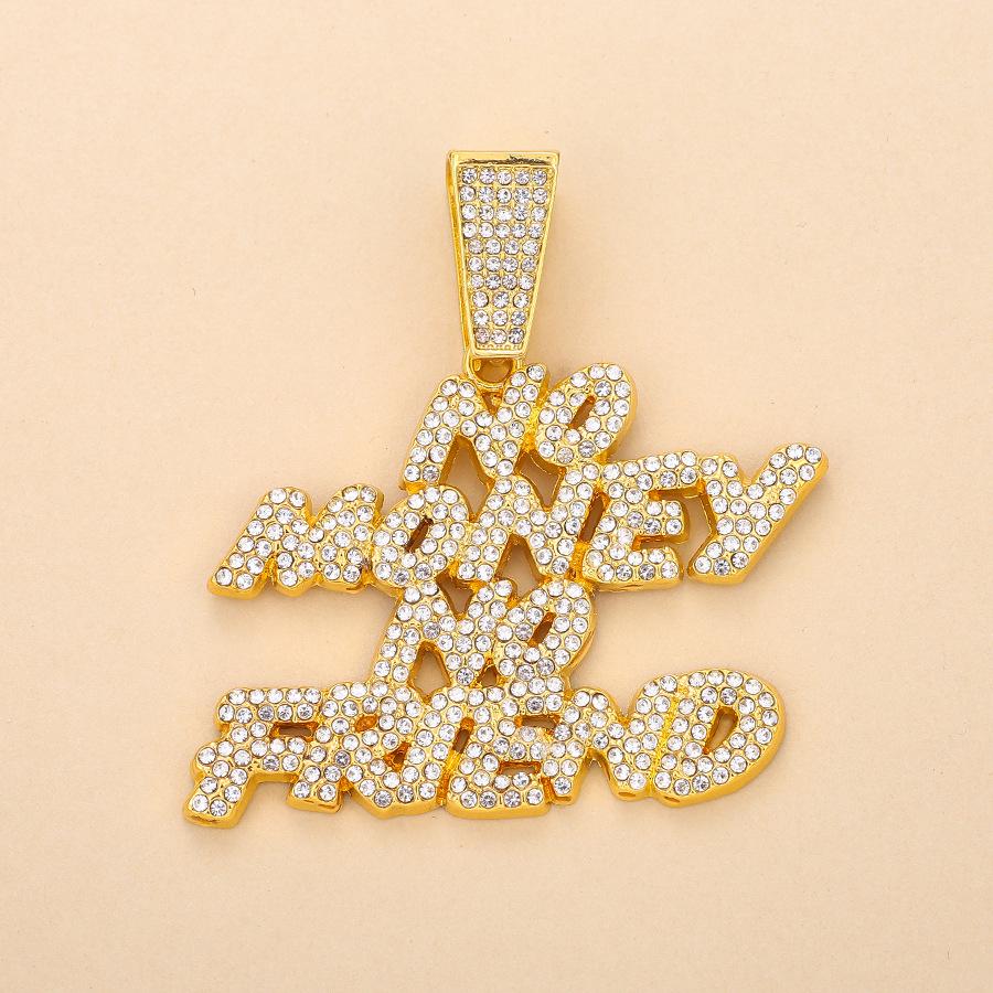 European & American Hip-Hop ICE Diamond CEO Letter Pendant Necklace - Trendy Unisex Jewelry