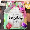 Easter Duvet Cover Set Microfiber Colorful Egg Bedding Set for Boys Girls Easter Theme Comfortable Queen King Size Quilt Cover