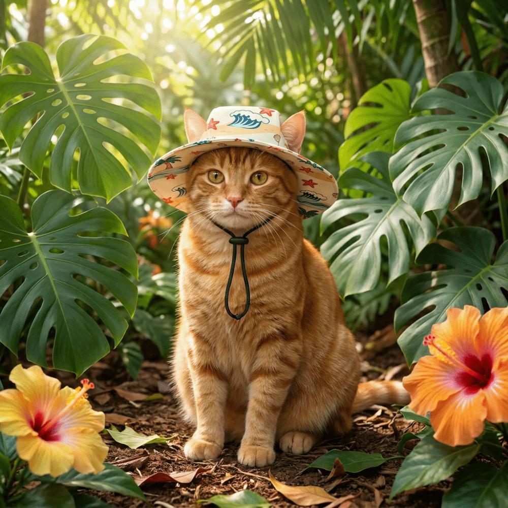 Breathable Pet Sun Hat Adjustable Pet Visor Hat Fashion Dog Sunscreen Hat  Travel