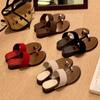 New Retro Thick Bottom Heightening Word with Outer Wear Beautiful Temperament Toe Cool Slippers Summer