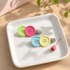 2pcs Oval Design Button Shape Hairpins Sweet Cute Barrettes Candy Color Hair Clip  Daily Wear