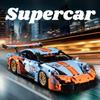 1215-Piece Blue Racing Car Building Block Set, 1:14 Scale Racing Car Model DIY Toy Halloween Christmas Gift