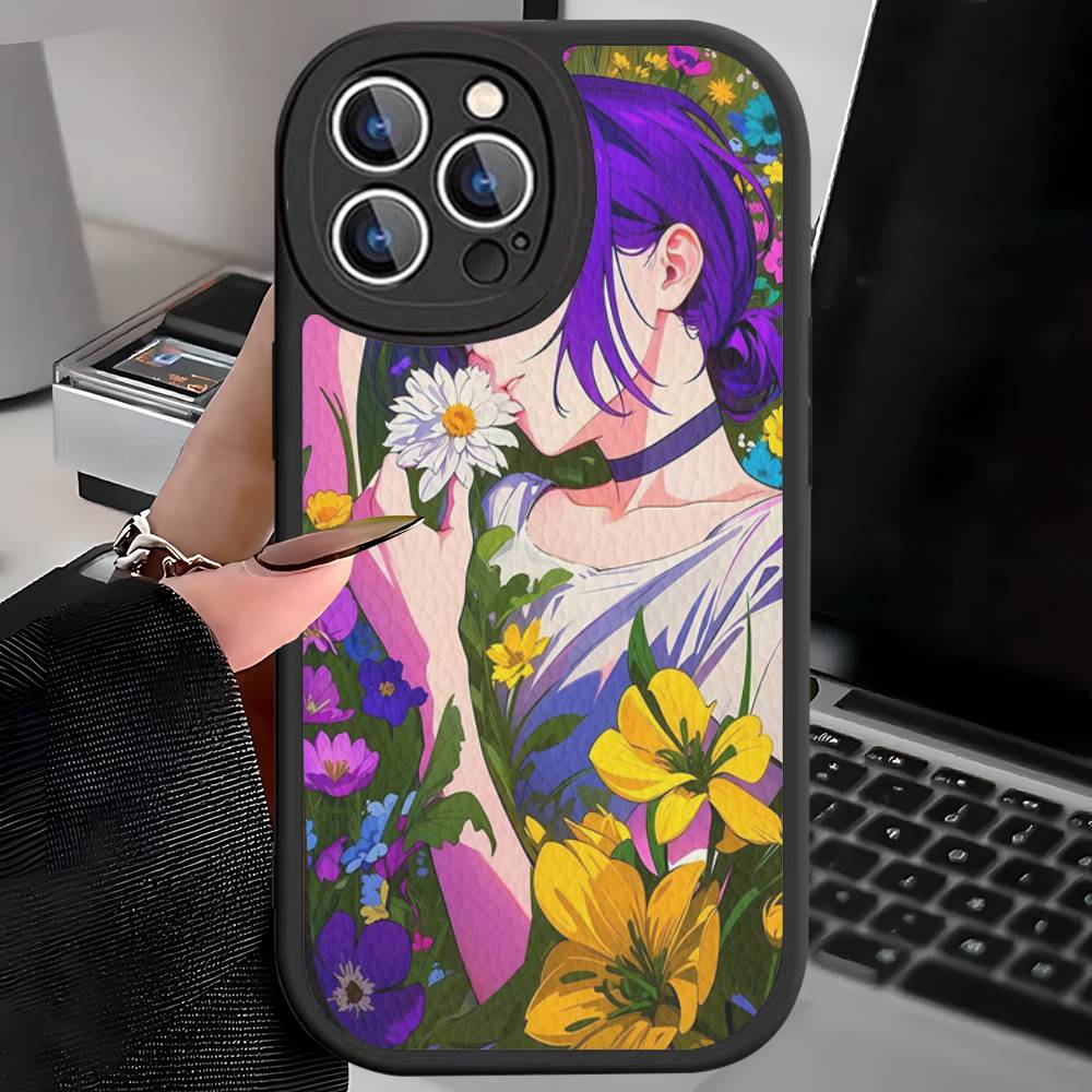 Chainsaw Man The Movie Reze Arc Leather Phone Case For iPhone 16 15 14 17 Pro Max 11 12 Mini Plus Soft Shell