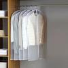 Heavy-Duty Transparent Garment Bags with Zipper Closure - Multi-Size Fully Enclosed Dustproof Covers for Wedding Dresses, Suits, Coats