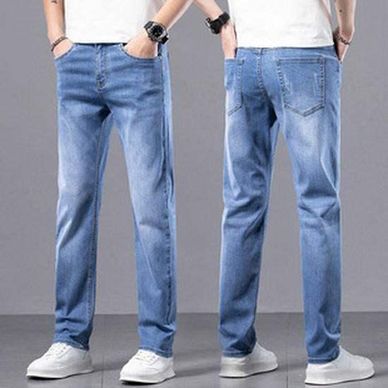 Men's Summer Ice Silk Quick-Dry Slim Fit Korean Style Straight Sports Pants
