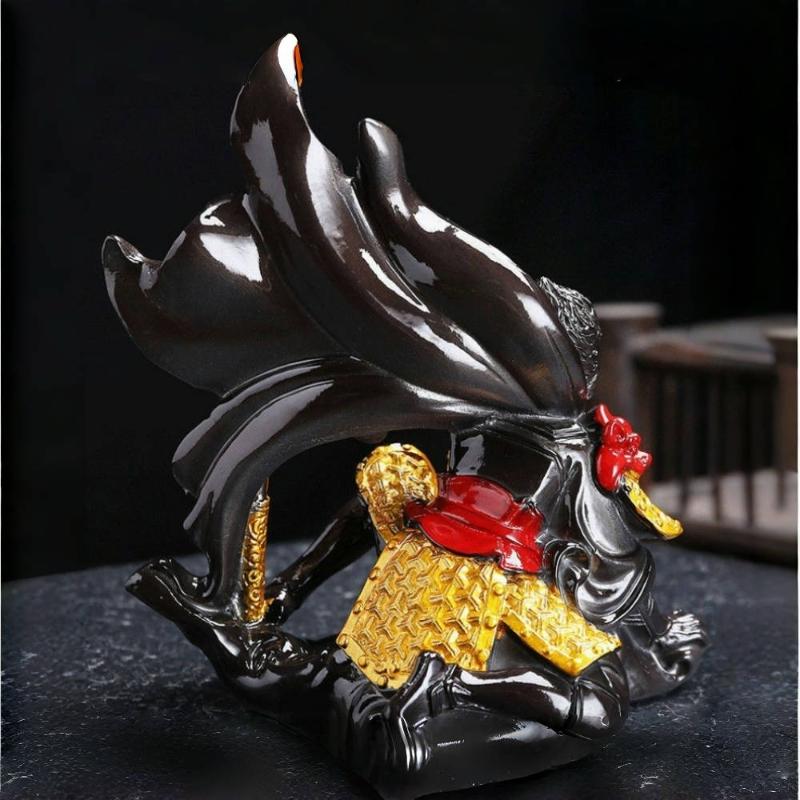 Color Changing Monkey King Tea Pet - Heat Sensitive Buddhist Car Decor Sculpture, Creative Tea Accessory Gift for Tea Lovers