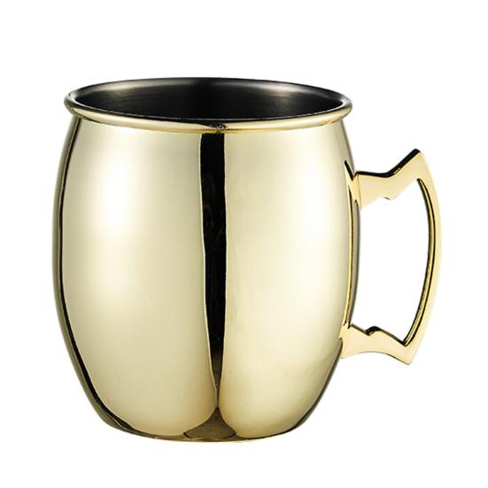 Moscow Mule Cup Stainless Steel Hammered Copper Plated Mug Rust-Proof Cocktail Cup for Whiskey Beer Iced Coffee Dishwasher Safe Gifts