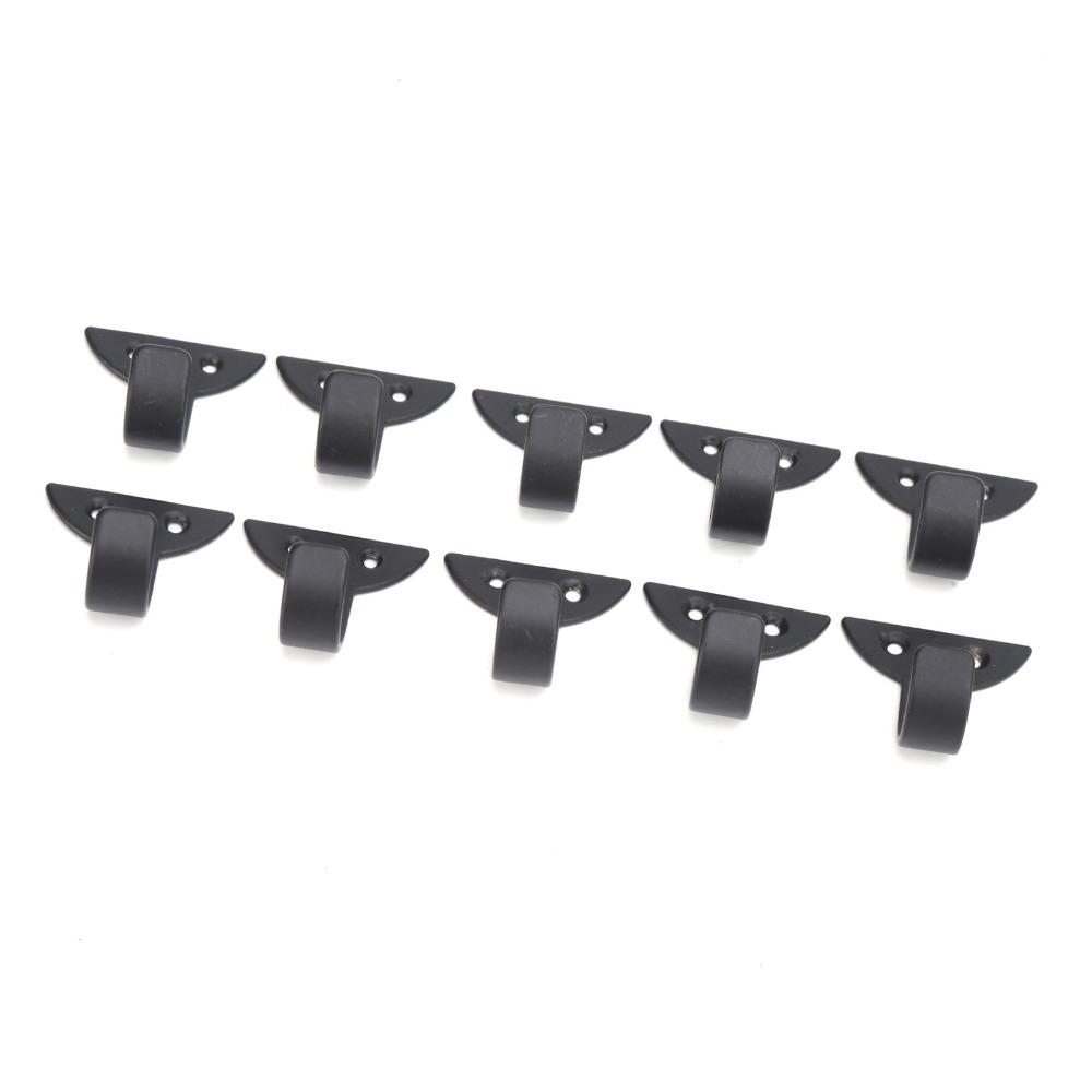 10Set with Screws Wall Hooks Black Towel Hook Hanging Wall Hangers  Laundry Room